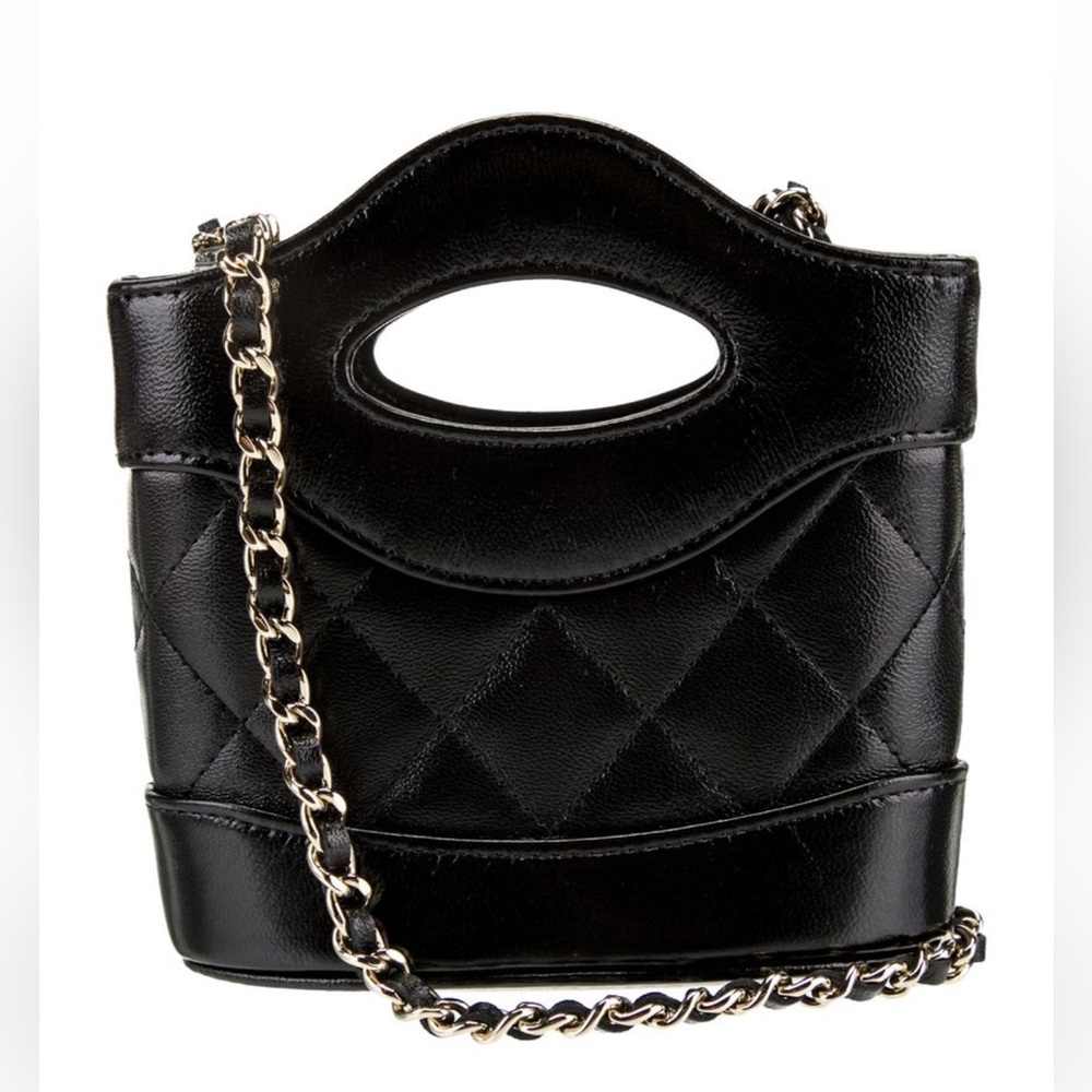 CHANEL Black Mini Bag with Structured Design - Picture 5 of 5